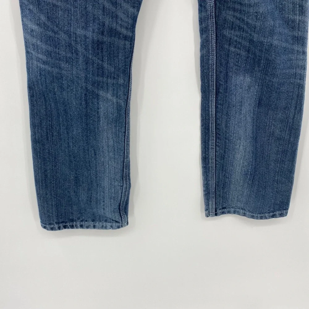 Vintage Fusai Jeans‎ Mens 36x30 Blue Dark Wash Cotton Straight Relaxed Fit Denim